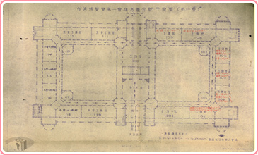 臺灣省博覽會第一會場房屋分配平面圖