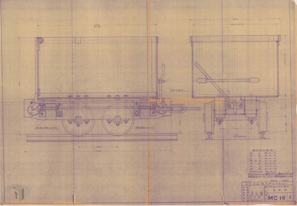 圖6 1959年一噸載重鑛車鐵片鑛車裝配圖