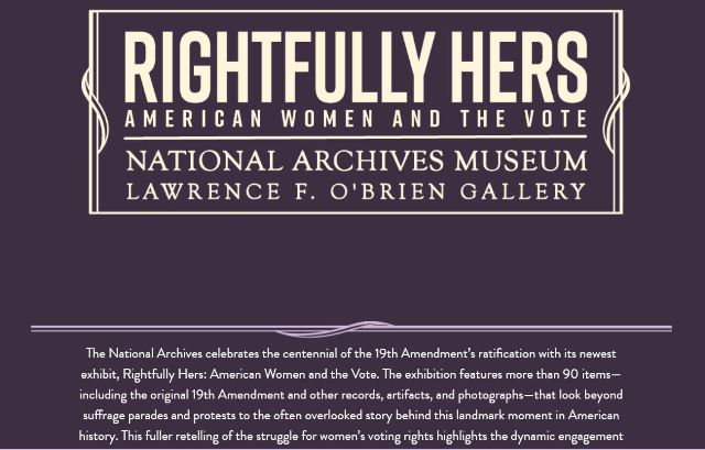 美國國家檔案館基金會女權運動特展