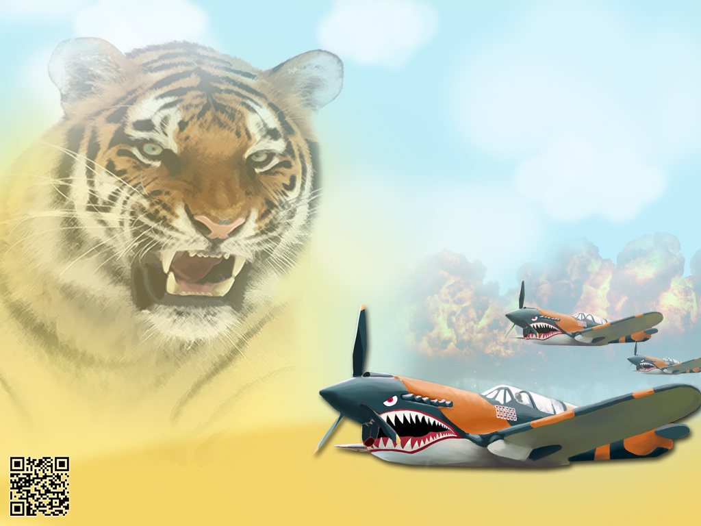 虎翔天際：鏖戰藍天的Flying Tiger桌布檔案
