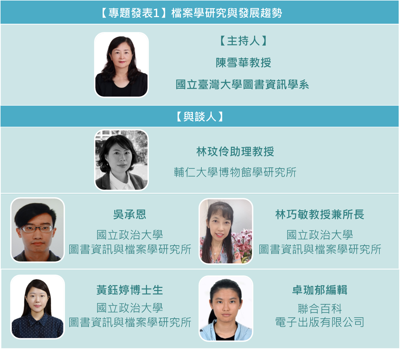 專題發表1-主持人、與談人
