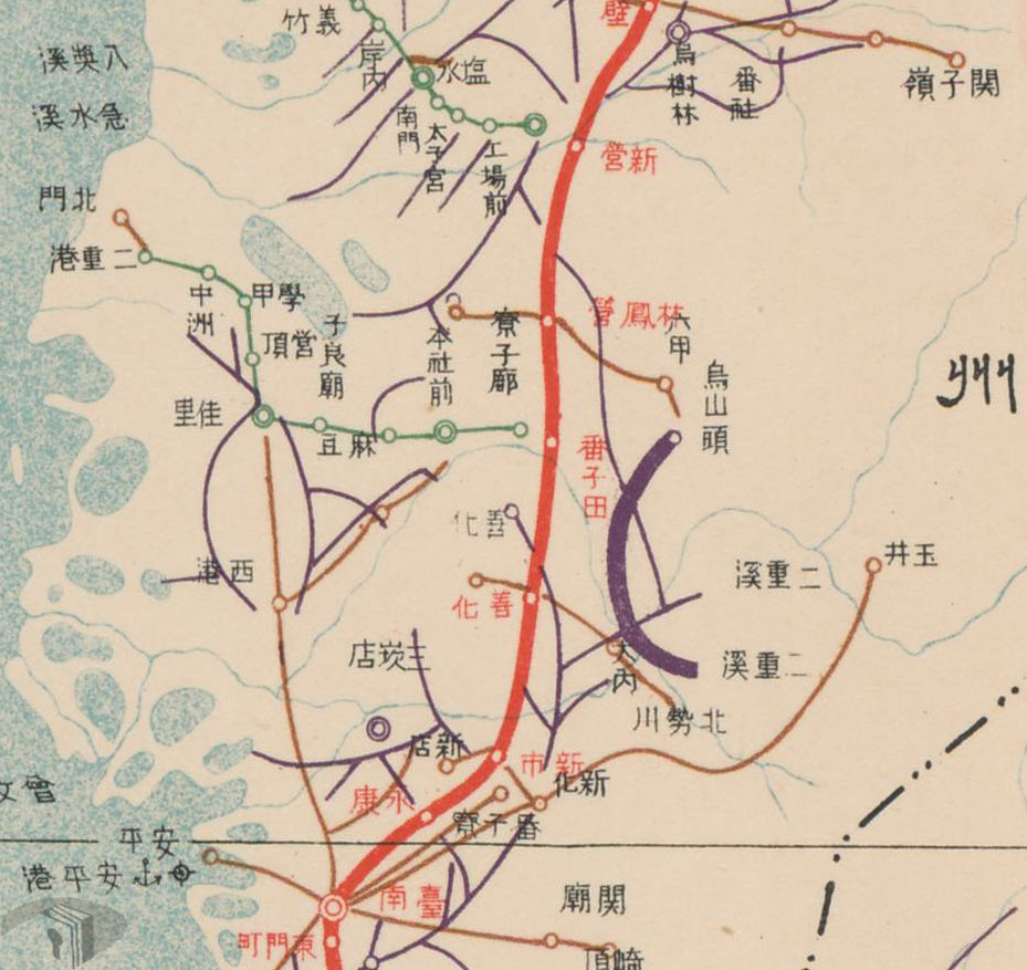 圖5 烏山頭水庫工程專用鐵路線
