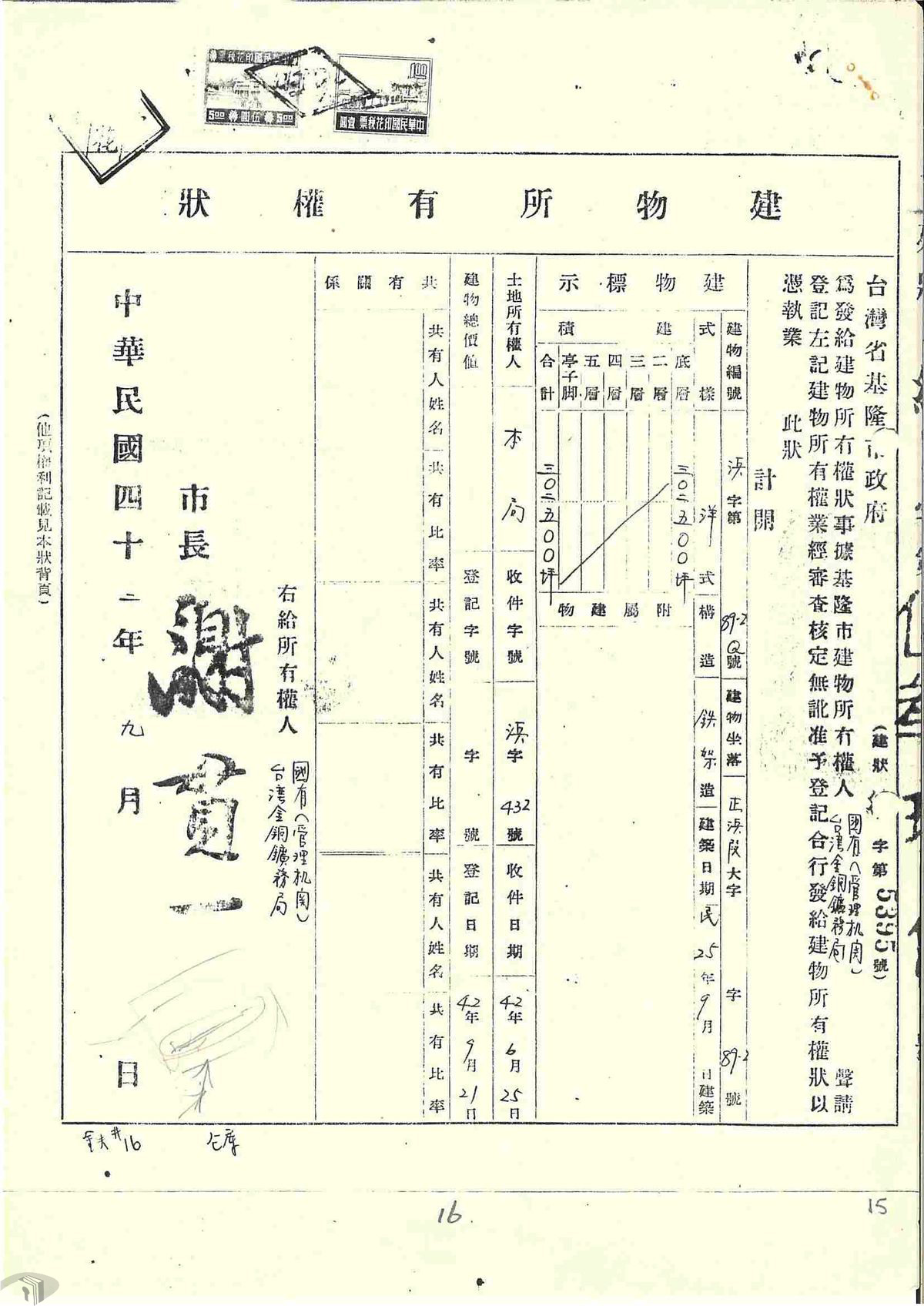 圖3 臺灣金銅礦物局所屬八尺門土地資料