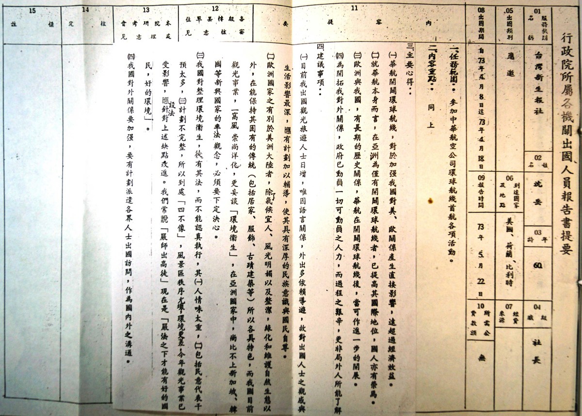 圖16 臺灣新生報社長參加華航環球線首航