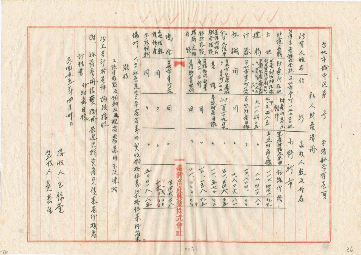 圖7 農林公司接收台灣畜產株式會社