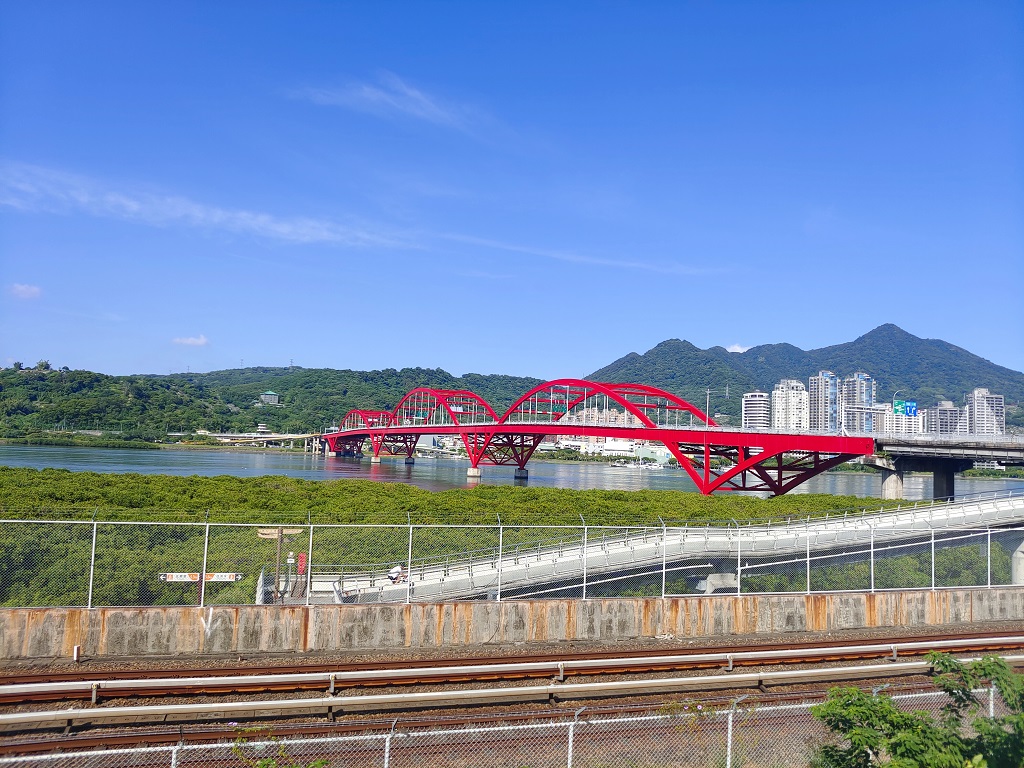 圖17 搭乘捷運觀覽關渡大橋與觀音山