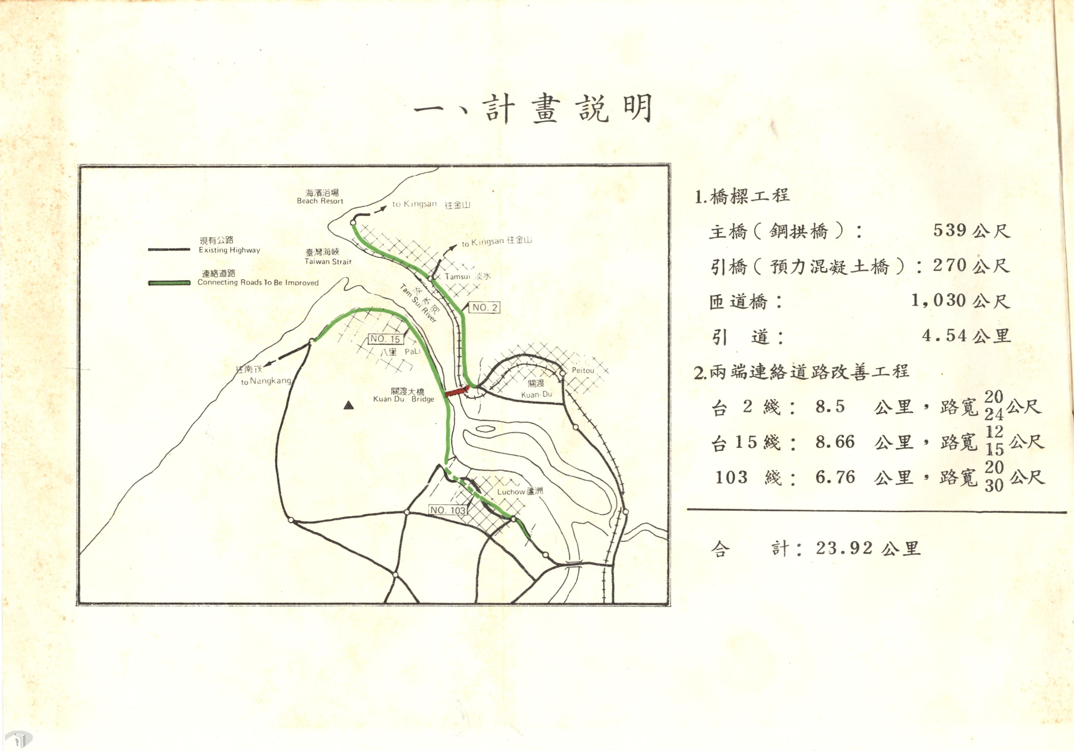 圖4 關渡大橋新建工程簡報